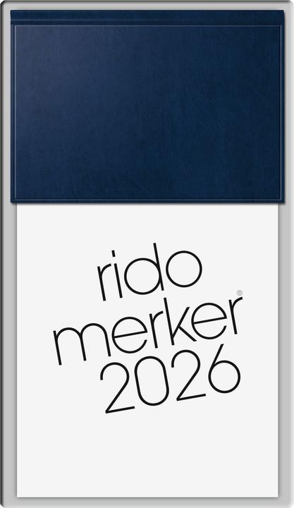 Image du produit rido/id 7035003386 | Vormerkbuch Mod. Merker 2026 | 108201 mm, Kunststoff, dunkelblau (Allemand)