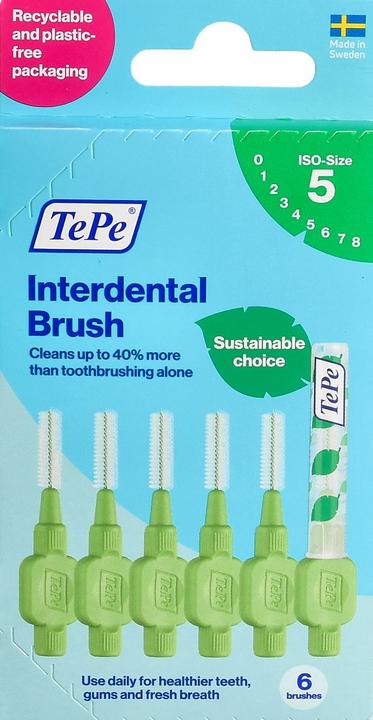 Image du produit TePe Brosses interdentaires vertes Taille 5 0.8mm (6 x, 0.80 mm)