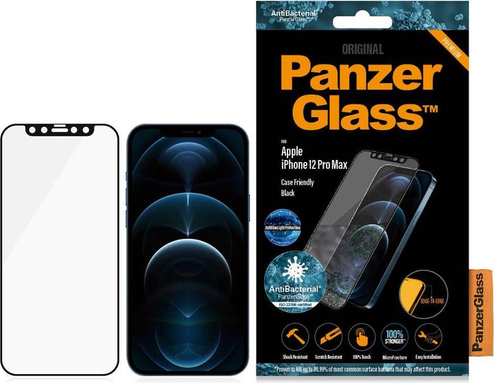 Productafbeelding PanzerGlass Geval Vriendelijk (1 Stuk, Apple iPhone 12 Pro Max)
