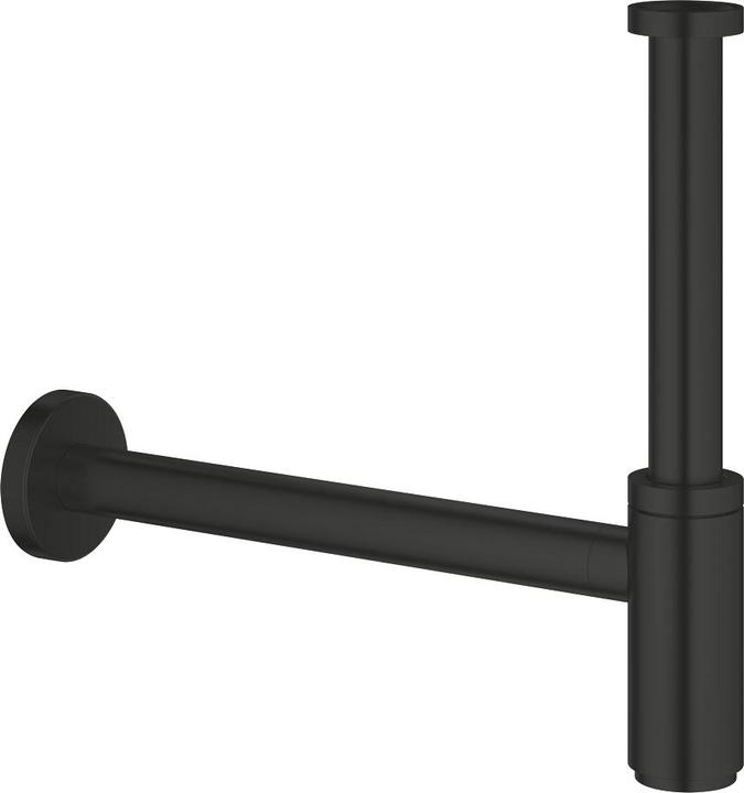 Grohe Geruchsverschluss 1 1/4 Zoll für Lavabo, mattschwarz (Flaschensiphon, 1 1/4")