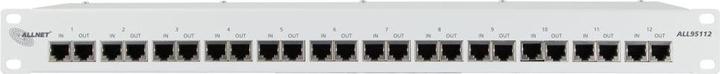 Produktbild Allnet TP Cat 6 12xTP 48,3cm (19) *lichtgrau* ADSL/VDSL POE