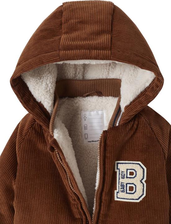 Actual product image Vertbaudet Warm baby winter overall made of corduroy, recycled polyester padding (92)