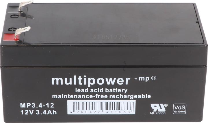Actual product image Multipower MP3.4-12 12 Volt 3400 mAh Akku CT3,2-12 CT3.2-12 (12 V, 3.40 Ah)