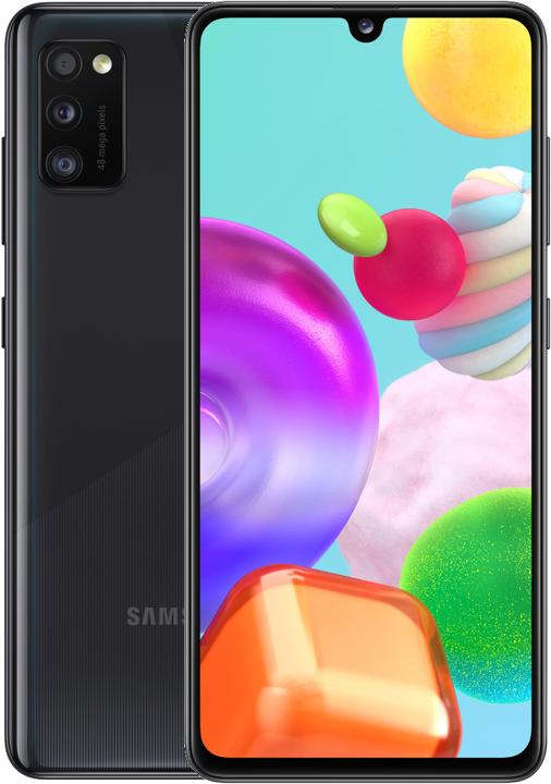 Samsung Galaxy A41 (64 GB, Black, 6.10", Dual SIM + SD, 48 Mpx, 4G)
