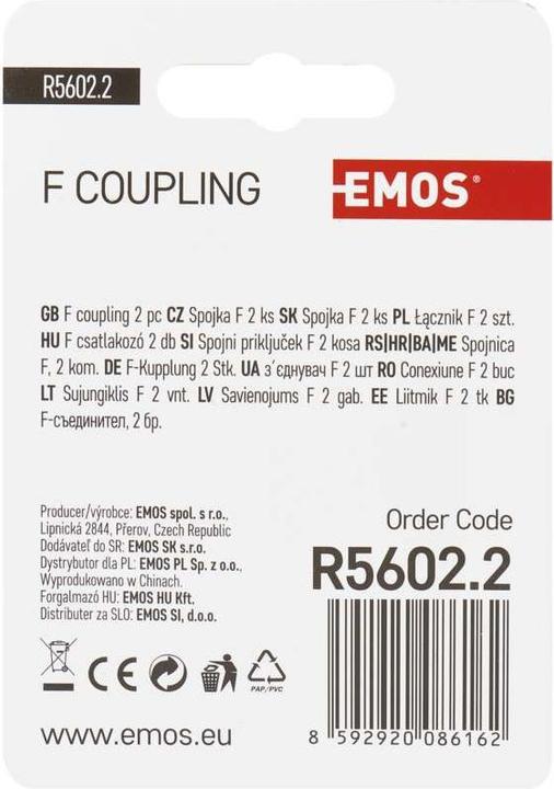 Produktbild Emos Kupplung für F-Buchse (Kupplung)