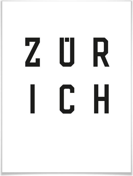 Produktbild Trenddeko Typographie Zürich (50 x 60 cm)