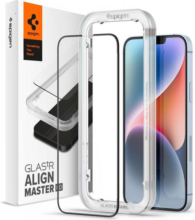 Actual product image Spigen Alm Glass (1 Piece, Apple iPhone 13, Apple iPhone 13 Pro)