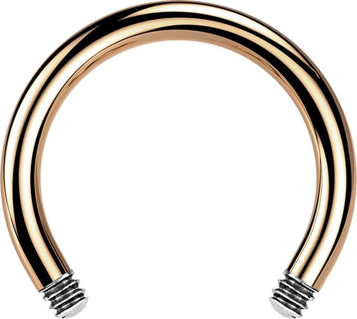 Star Piercing Circular Barbell-Stab rosegold (ohne Messing, Chirurgenstahl 316L)