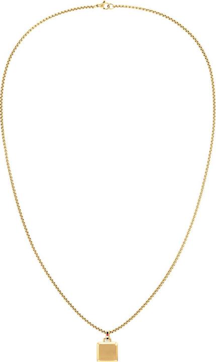 Tommy Hilfiger Iconic Square Pendant Halskette (Edelstahl, 60 cm)