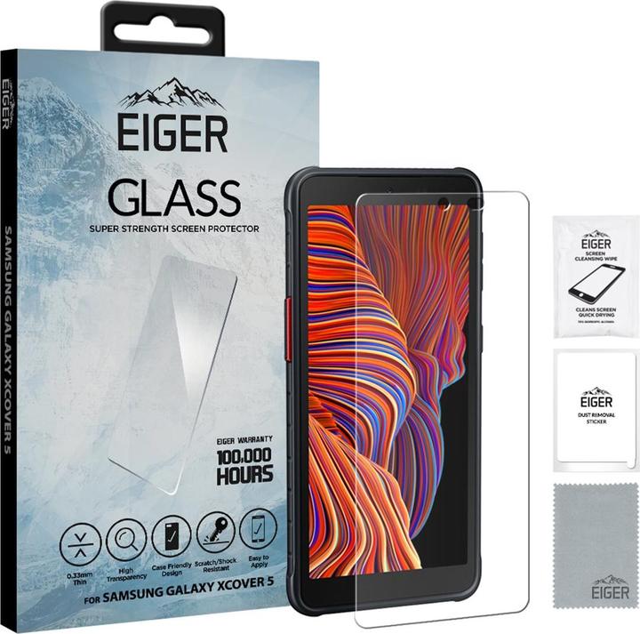 Actual product image Eiger Mountain Glass Clear (1 Piece, Samsung Galaxy Xcover 5)