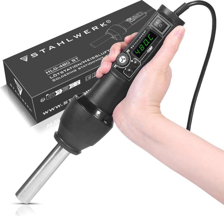 Produktbild Stahlwerk Lötstation Heissluftgebläse HLG-480 ST mit 700 W und 100-480°C Lötgerät