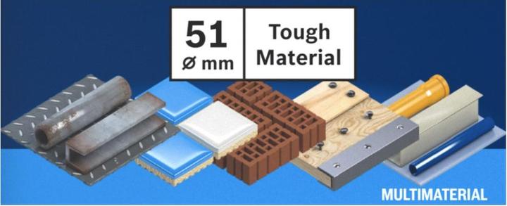 Immagine prodotto Bosch Professional Zubehör Sega a tazza EXPERT Tough Material, 51 x 60 mm (51 millimetri)