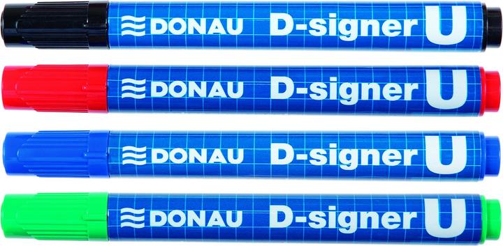 Actual product image Donau Permanent marker d-signer u, round, 2-4mm (line), blue (Blue, 4 mm)