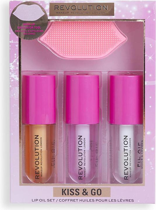 Makeup Revolution Kiss & Go Lip Oil Set