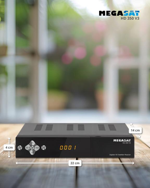 Actual product image Megasat HD 350 V3 - Satellite TV Receiver (0.00 GB, DVB-S, DVB-S2)
