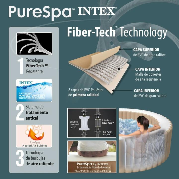 Produktbild Intex Pure SPA Bubble GreyWood XXL Deluxe (6 Pers.)