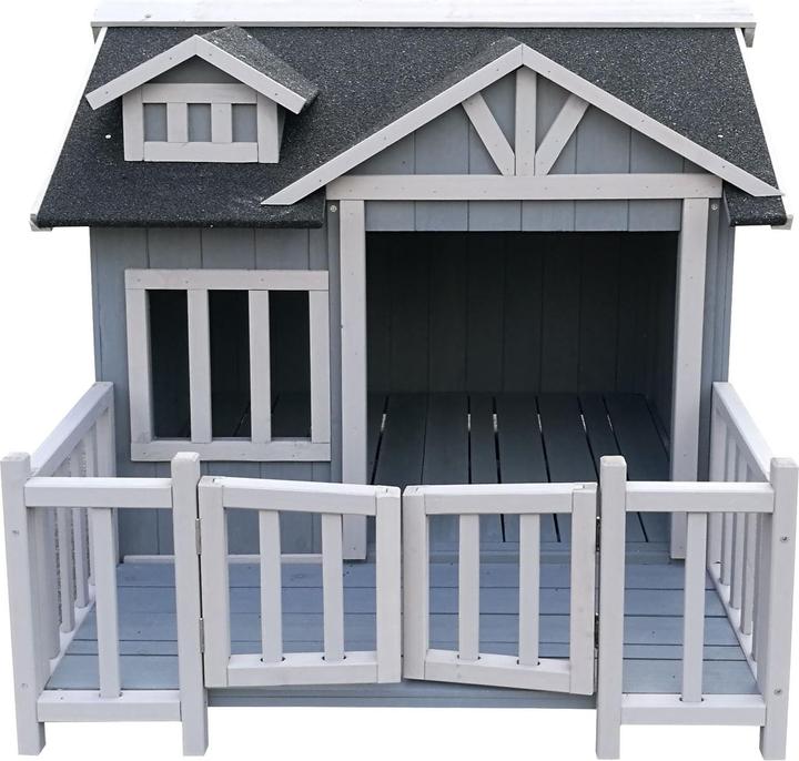 Image du produit Wiltec Niche XL de luxe pour chien 93,5x77,5x65cm Véranda Niche pour chien Extérieur Balcon Chien (Chenil pour chiens)