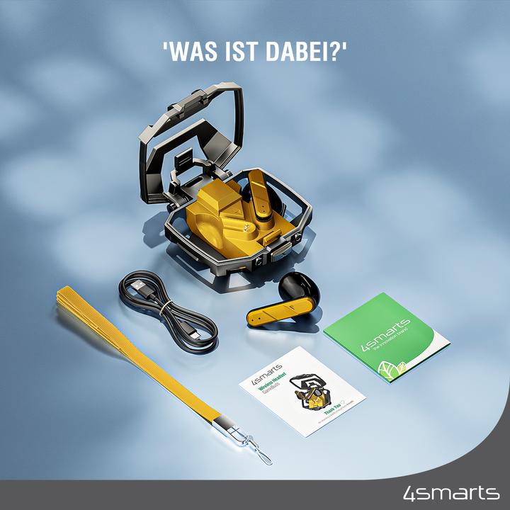 Produktbild 4smarts TWS Bluetooth Kopfhörer GameBuds (keine Geräuschunterdrückung, 24 h, Kabelgebunden)