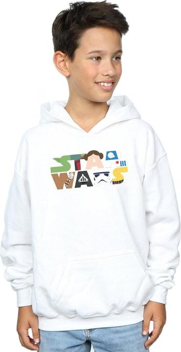 Immagine prodotto Star Wars Character Logo Felpa con Cappuccio Ragazzi (128)