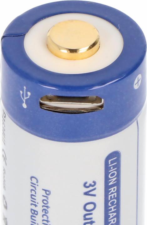 Image du produit Keeppower RCR123A 3.0 Volt 880mAh 1,5A Batterie lithium-ion 16340, rechargeable uniquement via micro USB (1 pcs, 16340, 880 mAh)