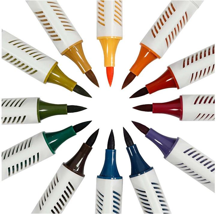 Actual product image Creativ Company Sketch Marker Fibre Pens (Multicoloured, 12 x)