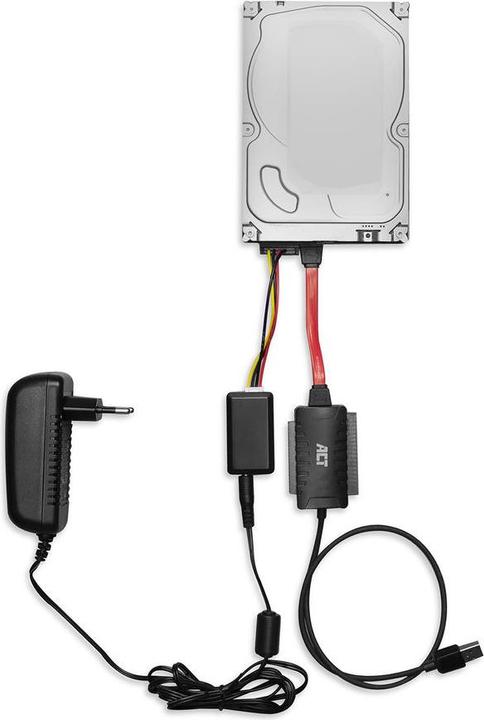 Produktbild USB adapter cable to 2.5" and 3.5" SATA/IDE, with power supply (3.5", 2.5")