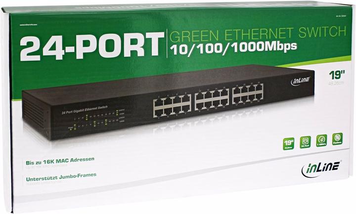 Actual product image InLine Gigabit network switch 24-port (24 Ports)