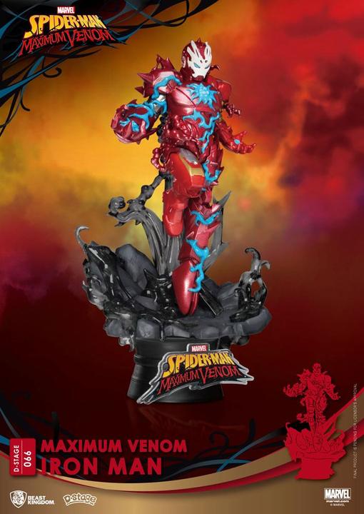 Actual product image Beast Kingdom Statua Marvel D-Stage Diorama Maximum Venom Iron Man