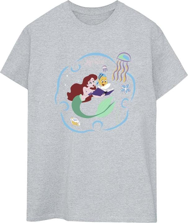Disney The Little Mermaid Reading A Book TShirt (XL)