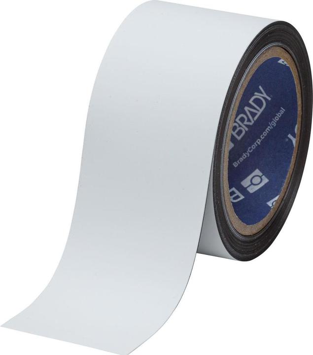 Actual product image Brady J50C-2500-2509, Magnetic polyester, white, matt, 63.50 mm x 7.62 m, continuous