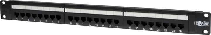 Image du produit Eaton 24 ports 1U rackable Cat5e 110 Panneau de brassage 568B RJ45 Ethernet TAA