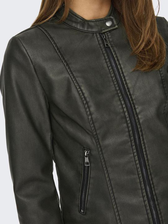 Image du produit Only Col en bande Veste de motard Veste en cuir synthétique (S)