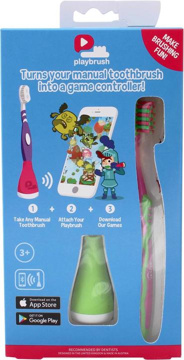 Actual product image Playbrush Toothbrush attachment green