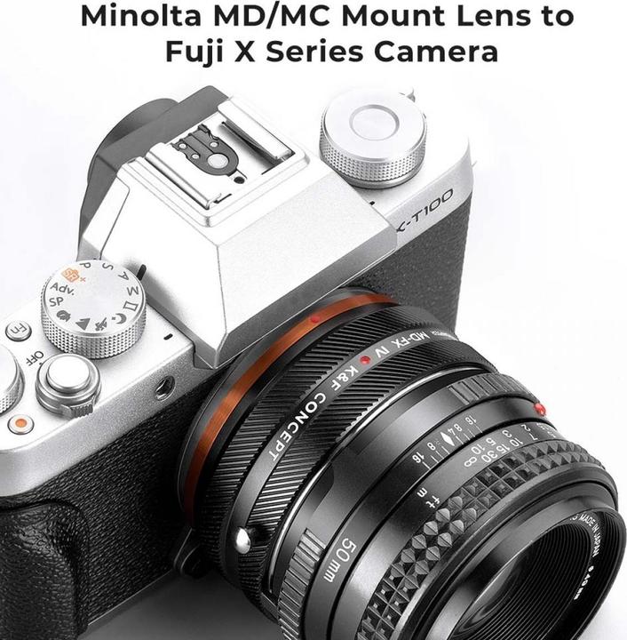 Actual product image K&F Concept High Precision lens adapter, matte paint, orange, MD-FX IV PRO