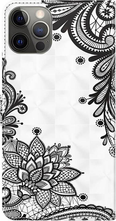 Immagine prodotto Cover-Discount iPhone 14 Pro Max - Custodia Glitter Effect Flowers nera (Apple iPhone 14 Pro Max)