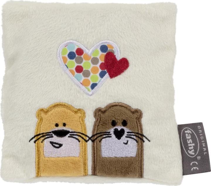 Actual product image Fashy Heat cushion otter with grape seed filling fleece cover removable / washable