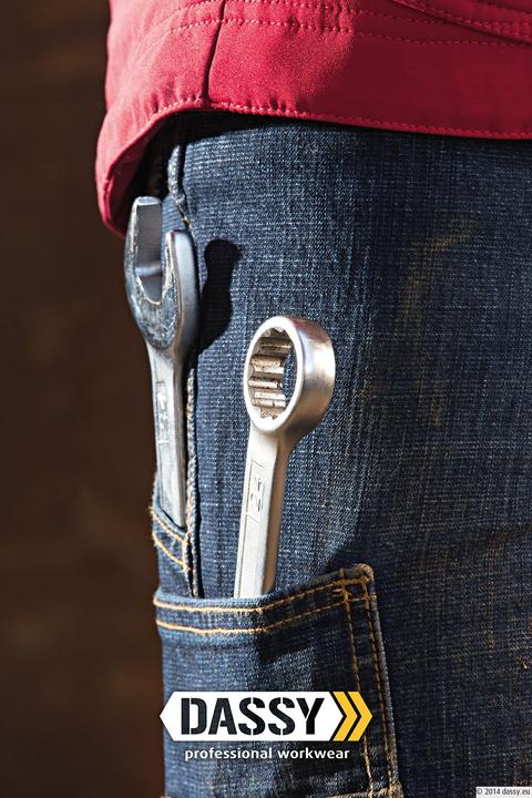 Immagine prodotto Dassy Jeans da lavoro elasticizzati Knoxville in denim blu taglia 54 (54)