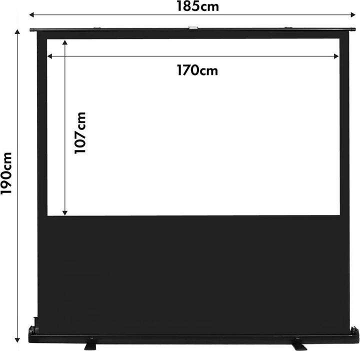 Actual product image Maclean Portable screen compact floor-standing 80 16:10 MC-212 (80", 16:10)
