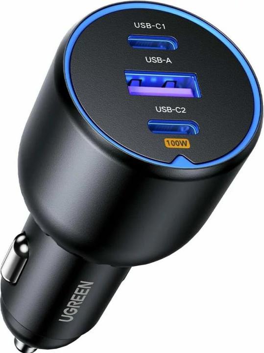 Productafbeelding Ugreen Fast Car Charger 130W 90413 2xUSB-C PD+USB-A