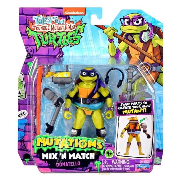 Actual product image Playmates Teenage Mutant Ninja Turtles: Mutations Mix and Match, 4.5-Inch, Donatello Basic Action Figure, Mix