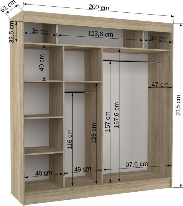 Produktbild ADRK Furniture Balton (200 x 61 x 215 cm)