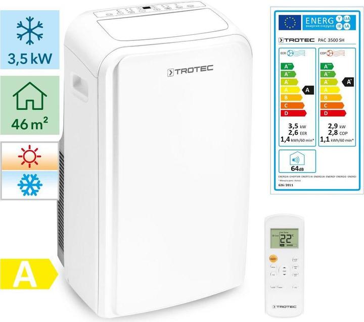 Immagine prodotto Trotec PAC 3500 SH (46 m², 12000 BTU/h)