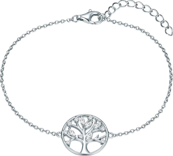 Rafaela Donata Damen Baum des Lebens Sterling Silber Zirkonia Silber 17,0 cm Basislänge + 3,0 cm Verlängerung - 337 (17 cm, Sterling Silber)