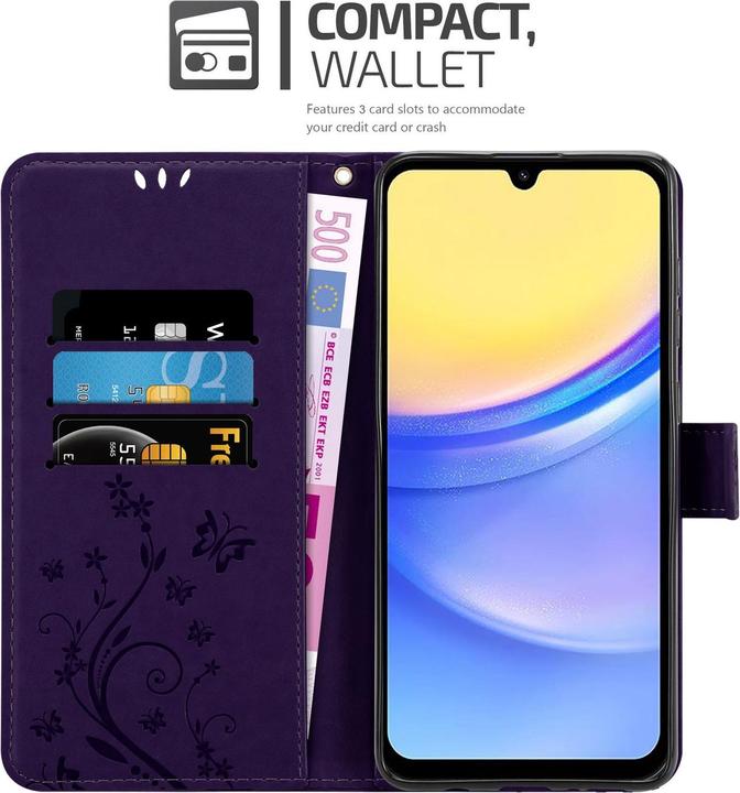 Actual product image Cadorabo Cover with floral pattern (Samsung Galaxy A15)