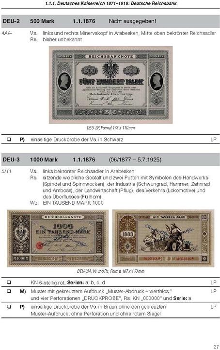 Produktbild Die deutschen Banknoten ab 1871 (Deutsch, Hans-Ludwig Grabowski, 2023)