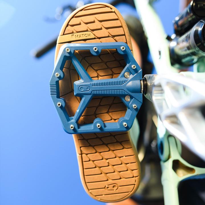Actual product image Crankbrothers Pedal Stamp 1 large purple Gen 2