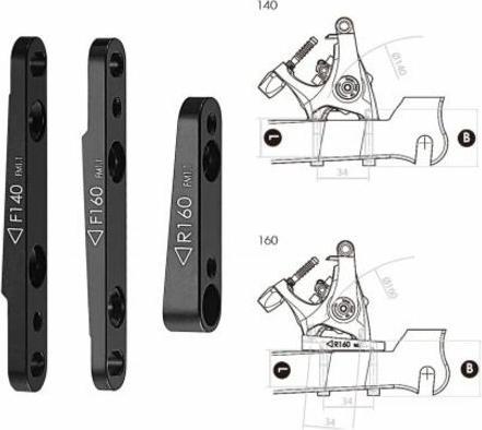 Tektro flat mount 160 f-6