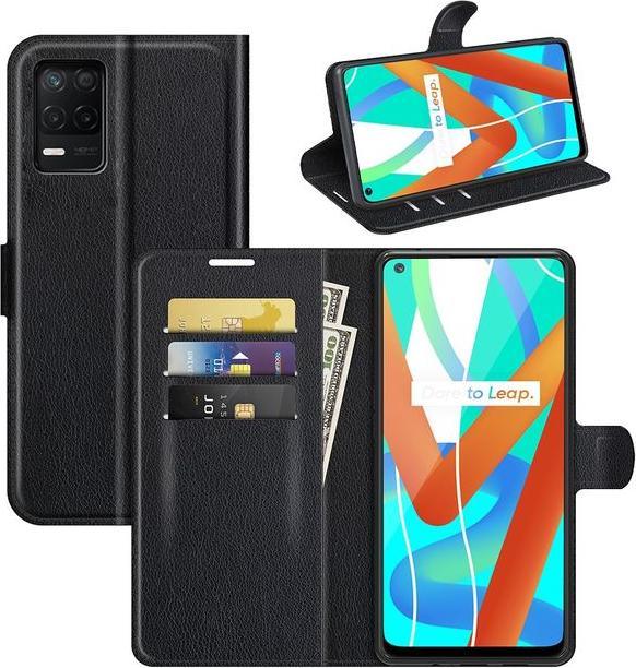 Actual product image MU Classic Litchi Leather Bookcover Series (Realme 8 5G)