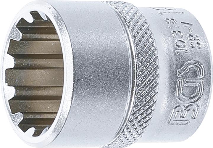 Actual product image BGS Socket, Gear Lock 10 mm (3/8") Drive 18 mm (18 mm)
