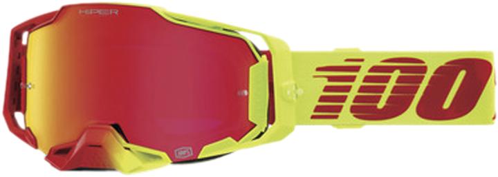 Actual product image 100% Armega HIPER Goggle Solaris - Mirror Red (Red, Yellow, Mirror Red)